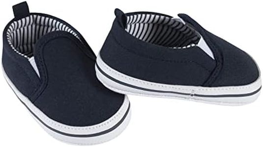 Gerber Unisex Baby Newborn Infant Toddler Boy and Girl Slip-On Sneaker Crib Shoe Navy 3-6 Months