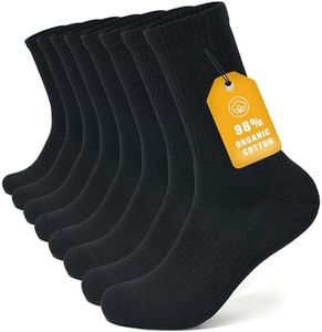 Brula Mens 98% Cotton Cushioned Crew socks, Moisture-wicking Breathable Soft Athletic Performance Boot Socks