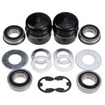 DVPARTS Lawn Tractor Axle Hardware Kit, 12 Months Warranty, Including 4 Front Wheel Bearings, 2 Dust Covers, 2 Outer & Inner Washers, 2 E-Clip Rings for Husqvarna, Craftsman, Poulan
