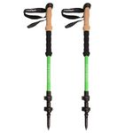 Montem Ultra Strong Hiking/Walking/Trekking Poles - One Pair (2 Poles) (Green)