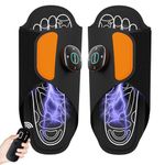 EMS Foot Massager Mat - New Upgrade Foot Massage Shoes for Pain Plantar Relief, Wearable Legs & Feet Massager Pad with Remote Control, 7 Modes 15 Levels Massage Slippers(1 Pair)