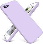 LOXXO® Microfiber Candy Case Compatible for iPhone 6/6S Smooth Touch Cushion Liquid Soft Silicone Gel Rubber Phone Cases Non-Slip Full Body Protective Shockproof Back Cover|4.7 inch|Solid (Lilac)