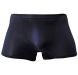 WINDAY Men Briefs Breathable Ice Silk Boxer Bikinis and Briefs N05, 1-pack Black1, XL