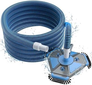 (No Pole) Pool Vacuum Head and 40 Ft Hose x1-1/2", 360° Swivel Cuff