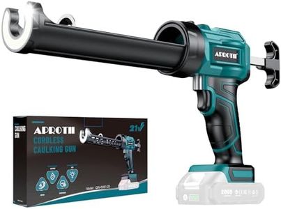 APROTII Electric Caulking Gun Compatible with Makita Battery, Cordless Caulk Gun w/ 4 Adjustable Speeds, LED Light, Drip-Free Adhesive 10OZ Caulk Gun for Filling, Sealing (No Battery) (10 oz)