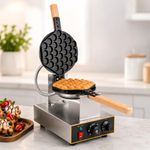 Gurubhai Equipments Bubble Waffle Machine, Commercial Electric Egg Waffle Maker, Hong Kong Style Bubble Waffle Baker for Cafe Restaurant