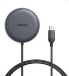 UGREEN Zapix 25W Qi2.2 Wireless Charger Pad, MagSafe-Compatible Fast Charging Pad, Wireless charging Station for iPhone 17/16/15/14/13/12, AirPods 4/3/2/Pro 2/3-Grey