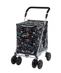 Sholley 4 Wheel Push Shopping Trolley, Strong, Well Balanced, Aids Walking, Regular 5'4" and Over (Olympia)