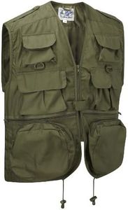 Army and Outdoors Multi-Pocket Vest Waistcoat Gilet (XL, Olive)