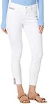 Tommy Hilfiger Women's Cff Ankl PNT W/Lgo Jeans, Bright White, 16