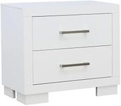 Coaster Furniture Jessica Modern 2 Drawer Nightstand Bedroom Bedside Table Storage Drawers White 202992