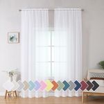 Simplebrand White Sheer Curtains 84