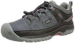 KEEN Targhee Low Waterproof Hiking Shoe, Blue Nights/Red Carpet, 9 UK Child