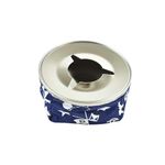 MARINE CITY 304 Grade Stainless Steel Round Windproof Bean Bag Style for Cigarettes Ashtray for Cars – Boats – Yachts – Hardware Accessories – Outdoor – Home – Hotel – Restaurant (Blue)