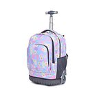 BOZONLI Girls Backpack with Wheels, Trolley School Bags for Girls Rucksack Daypack Bookbag Boys Schoolbag Wheeled Backpacks (Blue)