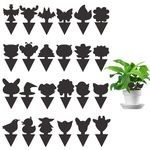 96 Pcs Sticky Traps,Dual-Sided Sticky Fruit Fly and Plant Gnat Bug Trap for Indoor/Outdoor Use (Black-96pcs)