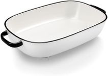 4.5 Quart Ceramic Baking Dish,Serving Bakeware for Casserole,Lasagna,Gratin,Broiling,Roasting,and Baking.Large Deep 14x10x3.11 inches Pan,Safe for Oven Microwave Refrigerator Disinfection Cabinet and