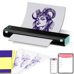 Itari M08F Thermal Tattoo Printer, Bluetooth Tattoo Stencil Printer Copier with 10pcs Transfer Paper, Tattoo Printer Machine on Skin Tattooing, Temporary Tattoos, Portable, Black