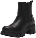 Madden Girl Women's Tessa Chelsea Boot, Black Paris, 6.5