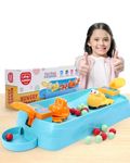 Play Nation Premium 17 Pcs Hungry Frog Beads Eating Board Game for Kids| Indoor Interactive Game for 4 Year+ Kids| 2 Player Classic Board Game for Children|Frog Catcher Game for Boy/Girl|BIS Certified