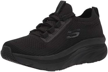 Skechers Women's Slip on Athletic Styling D'Lux Walker SR Health Care Professional Shoe, Black, 7