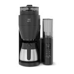 Melitta Filter Coffee Machine with Integrated Ceramic Grinder with 11 Settings, Adjustable Strength, Makes 2 to 10 Cups, Timer Function, AromaFresh II, 3.7 kg, Black/Chrome, UK Plug