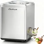 COUPLUX 2.65 Qt Ice Cream Maker, Largest Capacity & Fast Freezing Ice Cream Machine with Built in Compressor Easy Operate & Clean Ice Cream Maker Machine with All Stainless Steel, LCD Digital Display