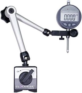 Clockwise Tools Digital Indicator with Magnetic Base Holder Stand, DIBR-0105 0-1 Inch/25.4mm, Inch/Metric Conversion, Auto Off