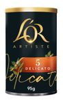 L’OR Artiste Delicato Instant Coffee 95g Intensity 8 (Pack of 6 Tins, Total of 570g)