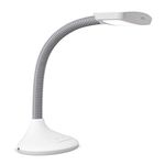 Verilux® SmartLight Full Spectrum LED Desk Lamp with Adjustable Brightness, Flexible Gooseneck, Integrated USB Charging Port, Reduces Eye Strain and Fatigue - Ideal for Reading, Artists, Craft