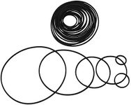 Bstinay 20Pcs 25-170mm Mixed Square Cassette Tape Machine Recorder Accessory Rubber Belt Black