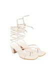 Shoetopia Women & Girls Comfortable Casual Block Heeled Sandals/Fashion/Cream/UK6