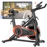 Exercise Bike, Spin Bike Exercise Bikes for Home Use with LCD Display & Tablet Holder, Quiet Stationary Bike for Gym with Comfortable Seat, Indoor Cycling Equipment for Fitness Workout Cardio Training