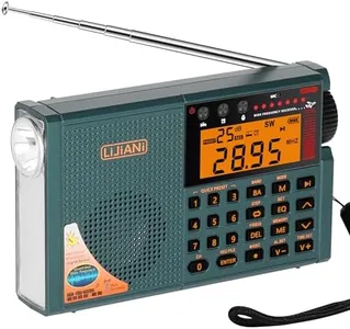 New Ver Shortwave Radio with Bluetooth, TF Card, Flashlight, Backlit Keys, Digital Recording, Alarm Clock, Sleep Timer, AA & Rechargeable Battery Powered, Type-C & ANT Jack