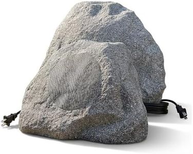 AiTURE 8" 5.4 Bluetooth Outdoor Rock Speakers, 650 Watt IPX6 Waterproof Wireless Multi-Sync up to 200 Speakers Auto-Pairing Auracoast Networking Tech for Backyard Garden(Pair, Gray) (8 inch)