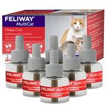 FELIWAY MultiCat Calming Diffuser Refill (6 Pack, 48 ml) | Vet Recommended | Reduce Fighting and Conflict Among Cats, D89442D