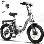 HITWAY Electric Bike for Adults, 20" Fat Tire E Bike 750W 20MPH Removable Folding Electric Bike, 48V/14Ah Battery 55-120KM, Mountain Bike Snow Beach Bicycle with 7 Gears