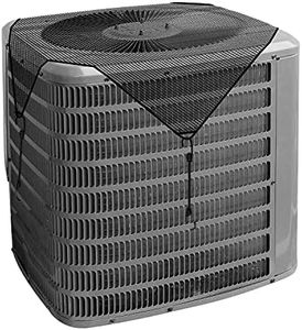 TANG Outdoor Air Conditioner Mesh Cover for Outside AC Units 32''x32'' Air Conditioning A/C Top Cover Keep Leaves Debris Out with Bungee Cords All Seasons