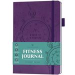 Legend Fitness Journal – Exercise Log Book for Home Workout, Gym, Weightlifting – Training Accessories & Essentials for Women & Men – Weight Lifting Planner & Tracker – Work Out Gifts (Purple)