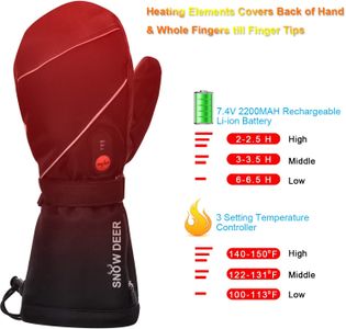 Rechargeable Heated Ski Mittens – Winter Thermal Gloves