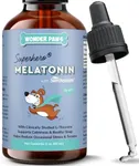 Wonder Paws Melatonin for Dogs – Pet Melatonin with L-Theanine (Suntheanine®) –Occasional Anxiety Relief for Dogs, Stress, Calming, Relaxation & Sleep Support – Liquid Dog Melatonin 2oz (60ml)