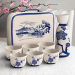 Japanese Sake Set | Ceramic Sake Cups | Sake Carafe | Sake Set with a Bottle | Sake Cups | Saki Cup Set | Hot and Cold Sake