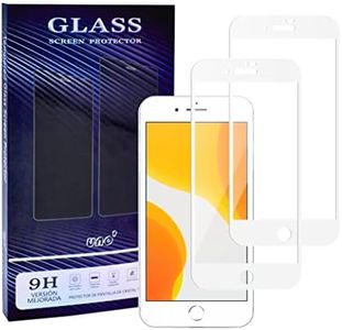 UNO' 2 Pack Tempered Glass Screen Protector for iPhone 7, iPhone 8, iPhone SE (White) - Ultra Tough 9H Anti-Scratch Bubble Free Anti Fingerprint High Reception HD Definition