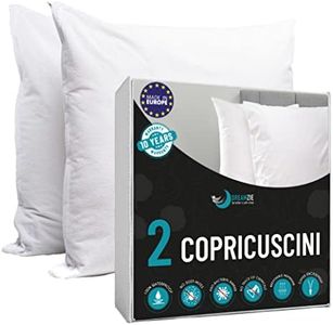 Copricuscino Letto 40x70 Antiacaro Anallergico Made in EU & OEKO TEX by Dreamzie - Copri Cuscini Letto con Cerniera Impermeabili