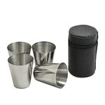 4 Pcs Shot Glass Stainless Steel Wineglass Outdoor Drinking Glasses for Outdoor Travel Outdoor Sports Shopping Red Wine Beer Drinks