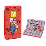 PERFECTSIGHT Cute Game Card Case for Nintendo Switch/Switch Lite/OLED, 24 Game Holder Cartridge Case for Game Cards and 24 SD Cards, Kawaii Portable Compact Storage Box (Red Mario, 24 Slots)