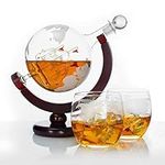 TUTC Whiskey Decanter Globe Set wit