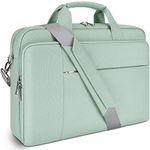 DOMISO 14 inch Laptop Bag Business Briefcase Water-Resistant Notebook Messenger Shoulder Bag for 14" MacBook Pro/HP Stream 14 Chromebook 14/14" ThinkPad P14s T14s L14 Gen 2/ASUS ZenBook,Sage Green