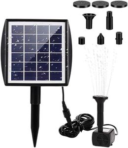 Meichoon Solar Fountain Pump Kit 2W Birdbath Fountain with Panel Pillar Nozzle for Birdbath Pond Garden Pool Fish Tank Aquarium MY10