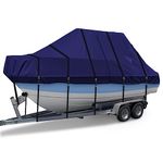 Zenicham 900D T Top Boat Cover - Heavy Duty Boat Cover, Waterproof T Top Hard Top Boat Cover, Trailerable Center Console Boat Cover, (Model - Length:26'-28', Beam Width: up to 116", Navy)